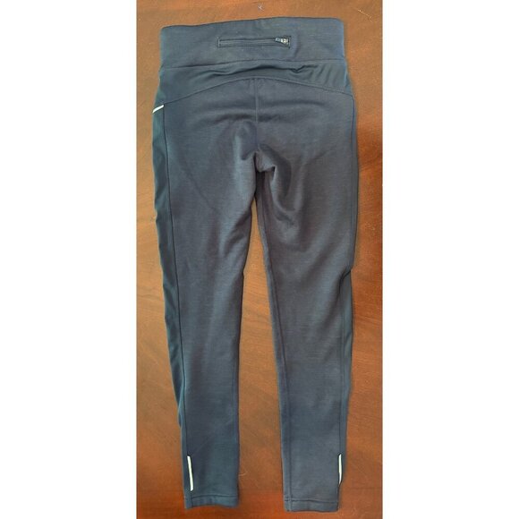 Athleta Fleece Lined Athletic Running Leggings in Navy Blue Heather Size Small - Picture 3 of 11